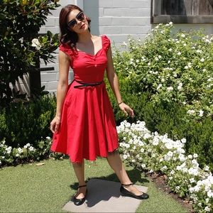 💋Pin up style Red Dress💃🏻